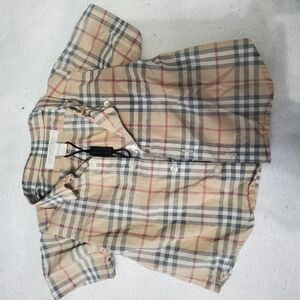 Kids Plaid Shirt - Beige, Red, and Black